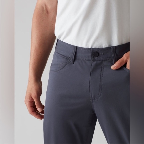 Rhone Commuter Five Pocket Slim Straight Pants in Iron - Picture 4 of 9